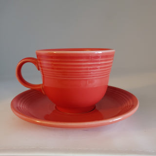 Fiesta Persimmon Tea Cup & Saucer