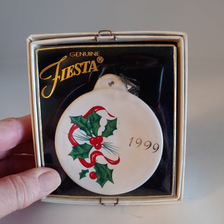 Fiesta Holly & Ribbon Ornament  1999