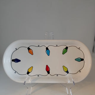 Fiesta String Of Lights Bread Tray Christmas