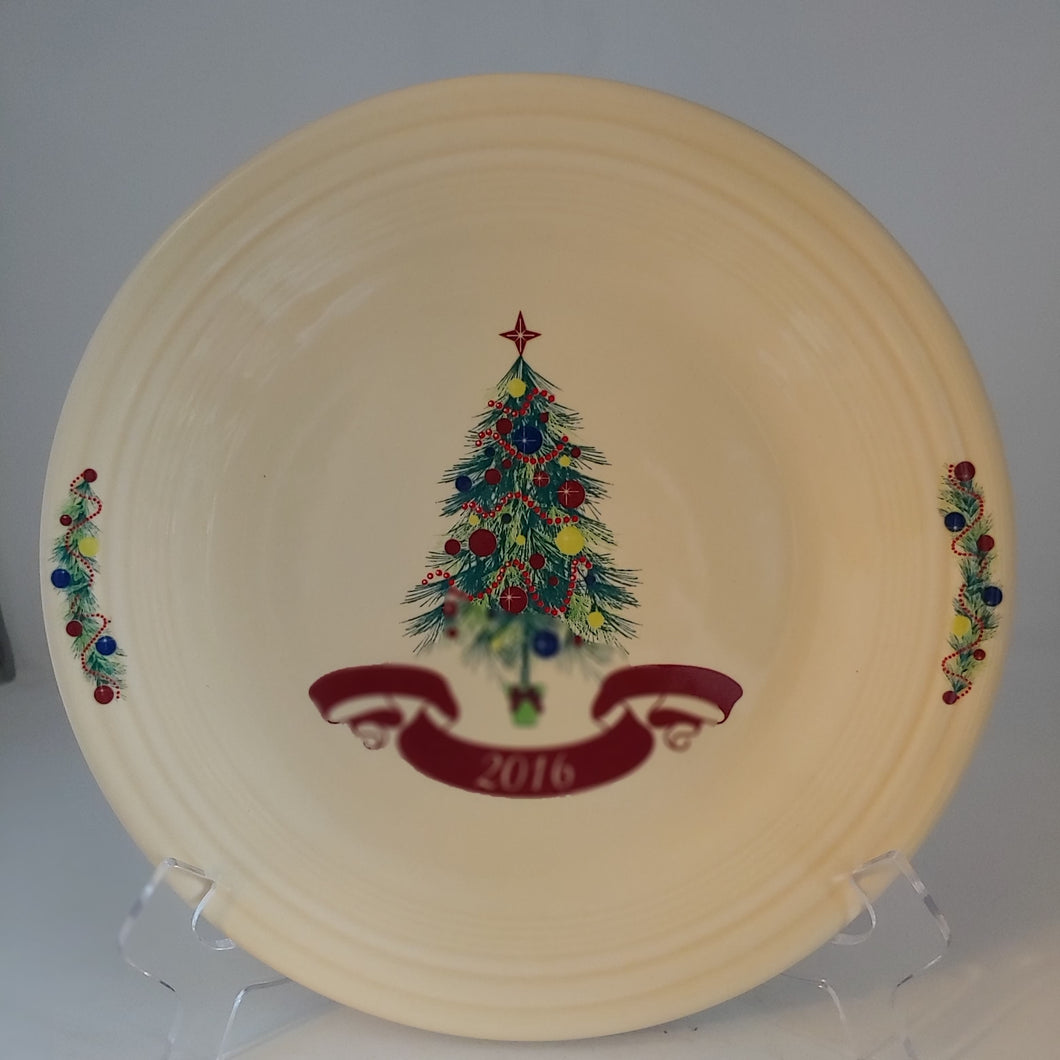 Fiesta Christmas Tree Plate Dinner Dillards Exclusive 2016 Claret