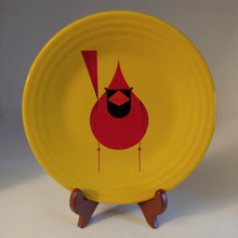 Load image into Gallery viewer, Fiesta Cardinal Luncheon Plate in Daffodil Charley Harper Exclusive
