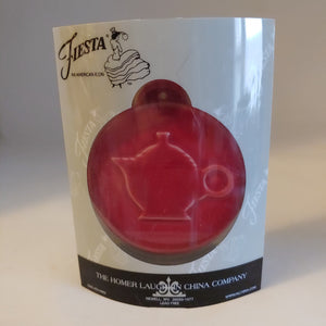 Fiesta  HLCCA Scarlet 2015 Teapot Embossed Ornament