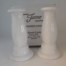 Load image into Gallery viewer, Fiesta  pair of Y2K Tapered candle holders, in White
