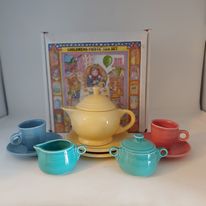Homer Laughlin My First Fiesta Children’s Tea set CREAMER & SUGAR in Turquoise
