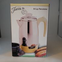Load image into Gallery viewer, Fiesta Yellow 8 Cup Percolator Coffee Pot Maker New in Box
