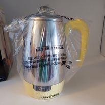 Load image into Gallery viewer, Fiesta Yellow 8 Cup Percolator Coffee Pot Maker New in Box
