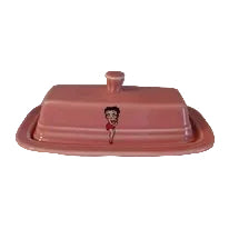 Fiestaware Betty Boop Butter Dish Rose