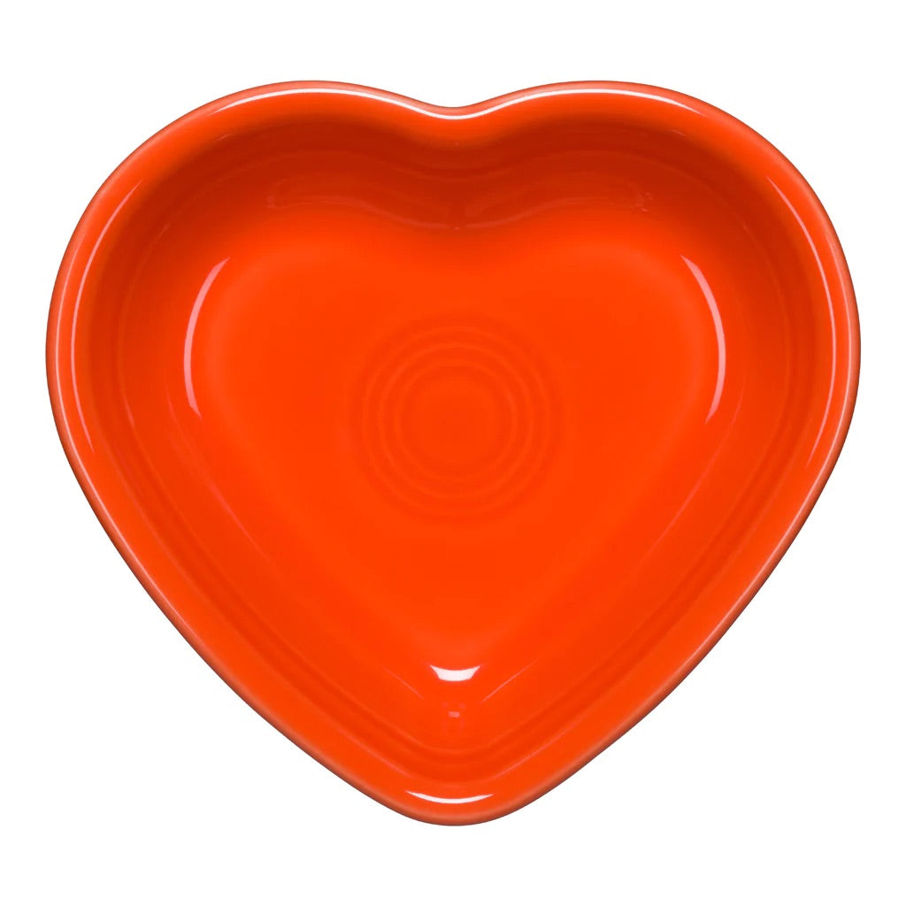 Fiesta Poppy Medium Heart Bowl