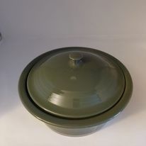 Load image into Gallery viewer, Fiesta SAGE Large Covered Casserole green
