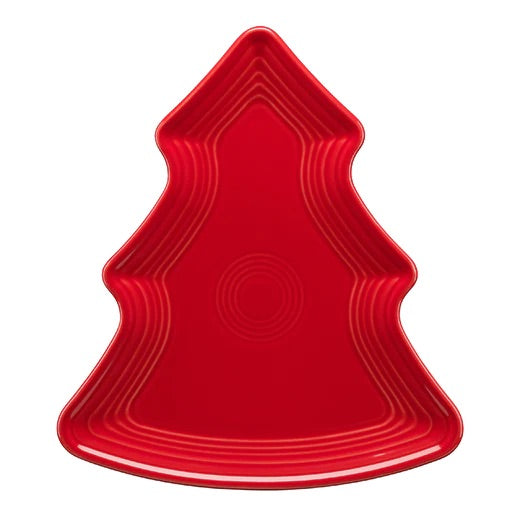 Fiesta Scarlet Tree Plate Red Christmas