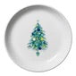 Fiesta Blue Christmas Tree Luncheon Bowl Plate. RETIRED