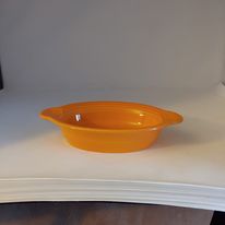 Fiestaware Oval Individual Casserole Tangerine Orange Retired color
