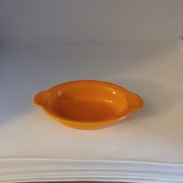 Fiestaware Oval Individual Casserole Tangerine Orange Retired color