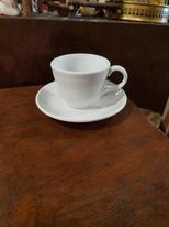 Fiesta White Tea Cup and Saucer