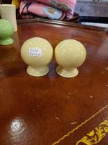 Fiesta Retired  Color Pale Yellow Bulb Salt & Pepper Shakers Fiestaware