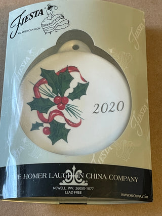 Fiesta 2020 Holly & Ribbon Ornament