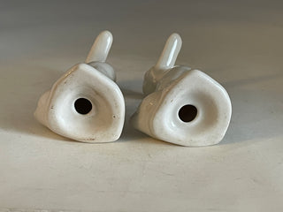 Vintage Harlequin Fiesta Duck Salt & Pepper Set. White