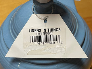 Fiesta Teapot Lamp w Gingham Shade to Match New Periwinkle