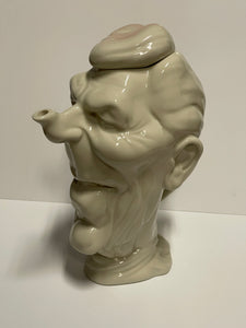 Vintage  Hall China President Ronald Reagan Caricature Teapot Figural Pottery USA