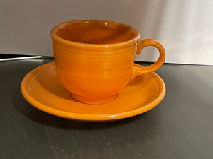 FIESTA CUP AND SAUCER~DISCONTINUED COLOR TANGERINE
