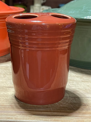 Fiesta Paprika Toothbrush Holder Pen Pencil Retired