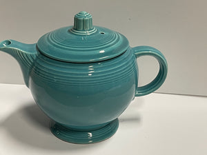 Vintage Fiesta Medium Teapot Turquoise C Handle