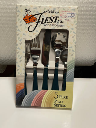 Fiesta Juniper 5pc Flatware Swirl pattern... NIB