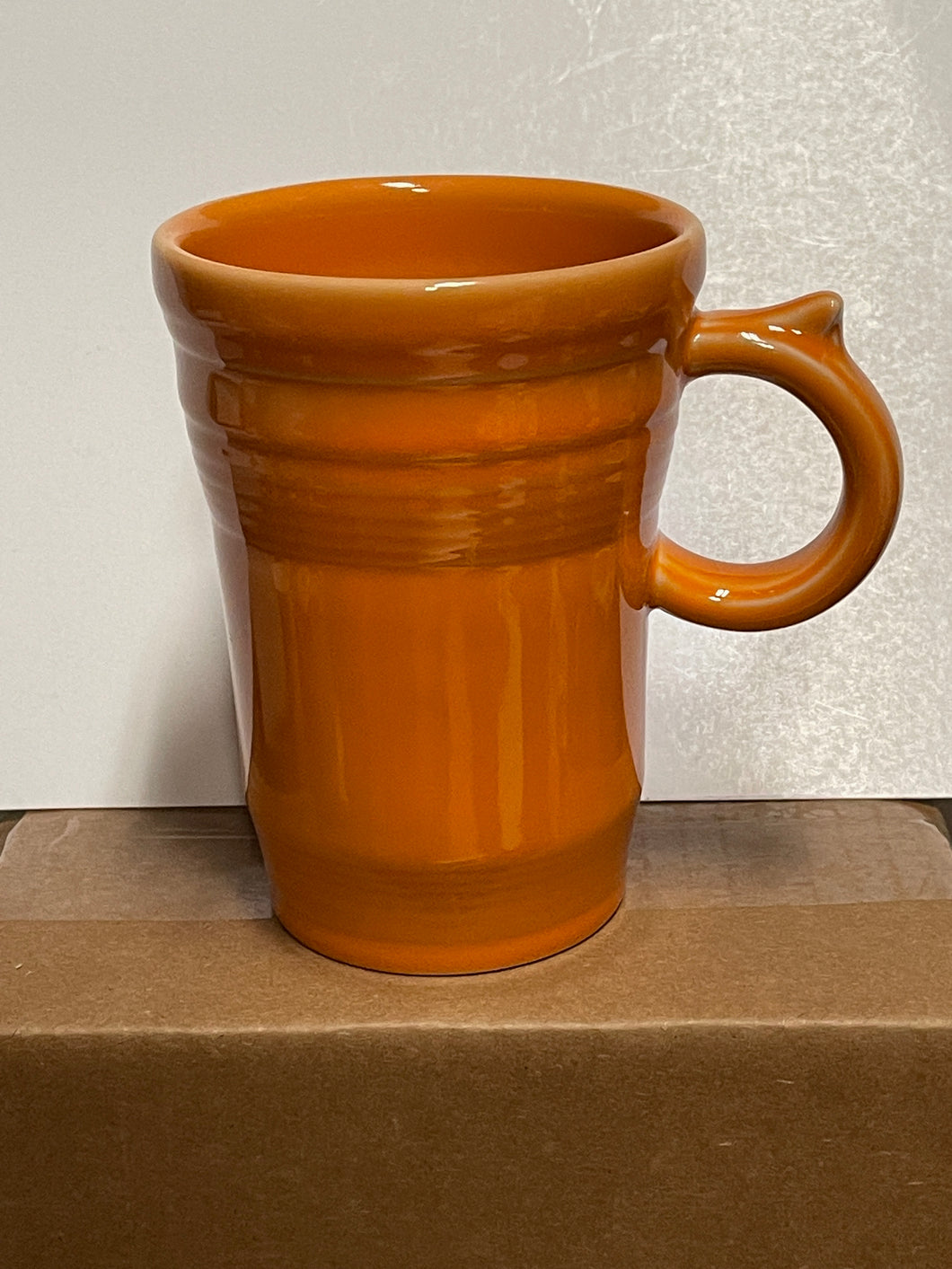 Fiesta Tangerine Latte Mug Retired Color