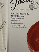 Load image into Gallery viewer, Fiestaware 5-Piece Entertaining Set in Neutral colors. NIB
