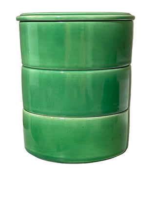 Vintage Kitchen Kraft Stacking Refrigerator Set Original Green