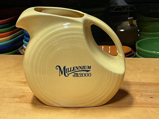 Fiesta Millennium 2000 Yellow Disk Pitcher