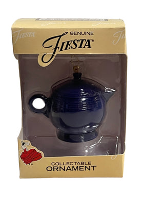 Fiesta Go Along Miniature Ornament NIB Cobalt Teapot NIB