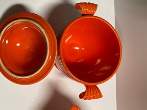 Vintage Original Red Cream and Sugar SET