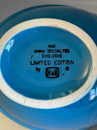 Hall China Specialties 1992  Peacock Football Teapot