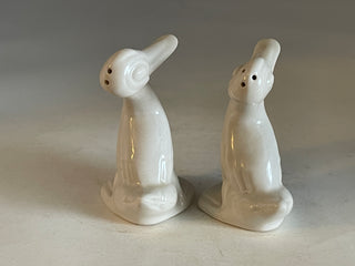 Vintage Harlequin Fiesta Duck Salt & Pepper Set. White