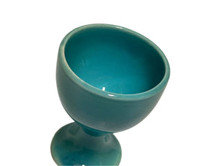 Vintage Harlequin Turquoise Single Egg Cup