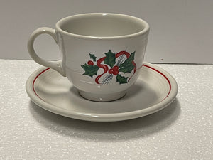 Fiesta Holly & Ribbon Cup & Saucer