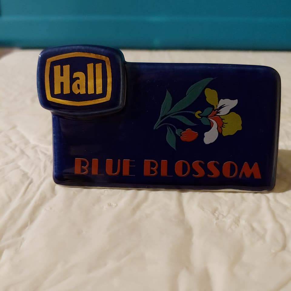Hall Blue Blossom  Dealer Display Sign  China Specialties