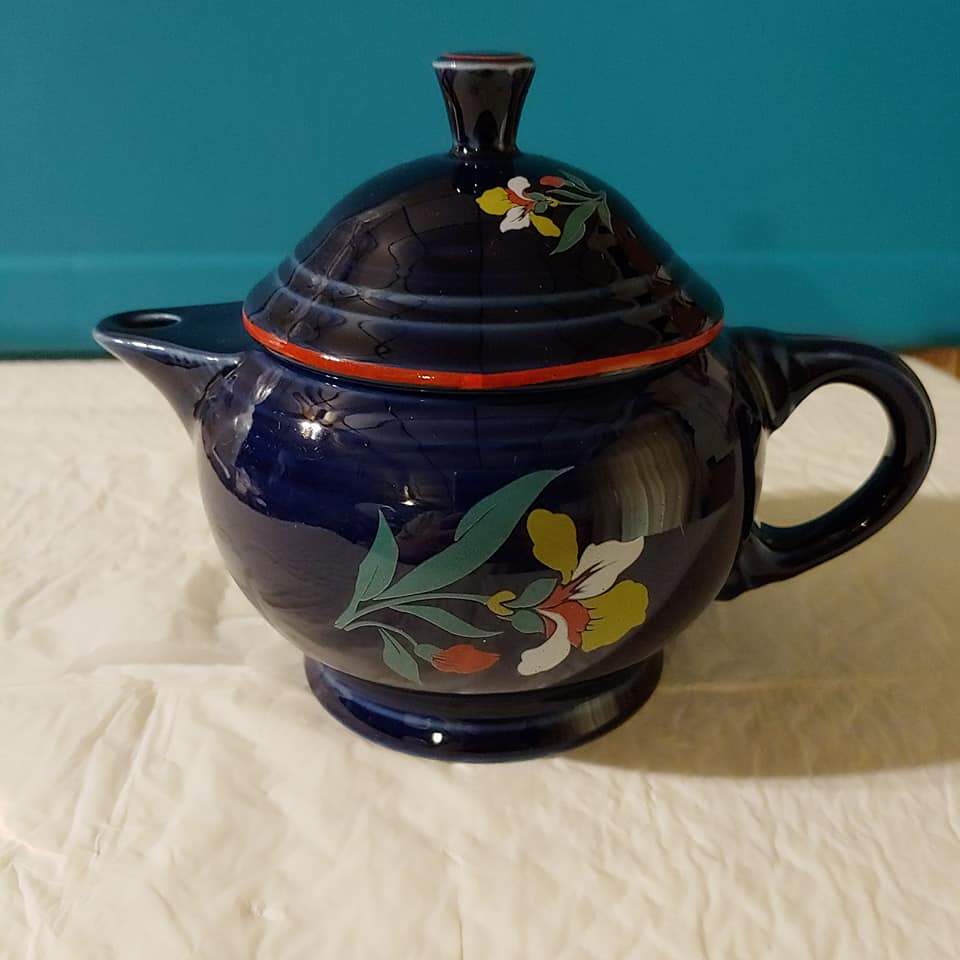 Fiesta Blue Blossom 2 Cup Teapot, China Specialties