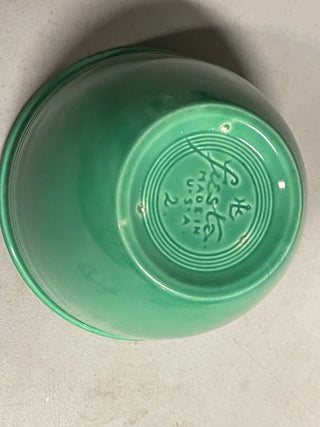 Vintage Fiesta # 2 Original Green Nesting Bowl Mixing Bowl
