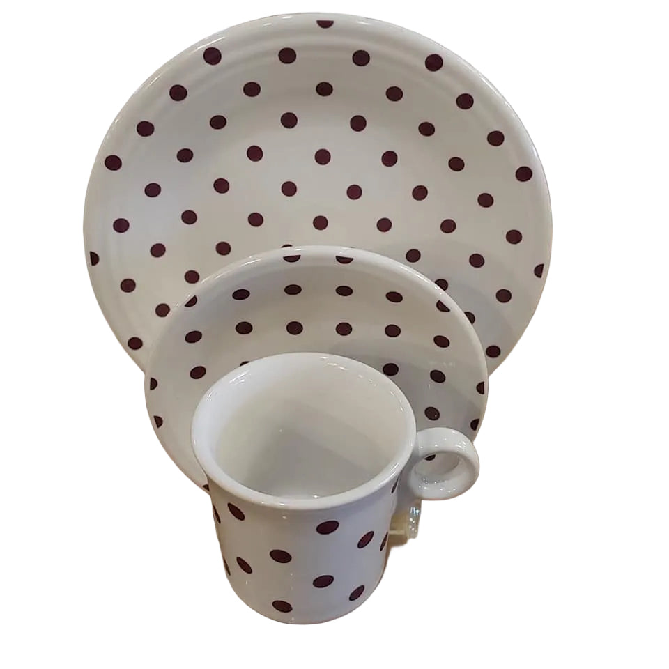 HLCCA Fiesta Mulberry Dots 3 Piece Set