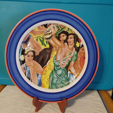 Load image into Gallery viewer, Lynn Krantz Hawaiiana Ware... Large Chop Plate....HTF Fiesta Homer Laughlin
