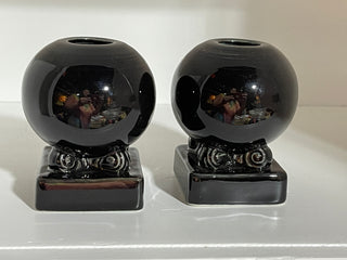 Fiesta Black Bulb Candle Holder Set