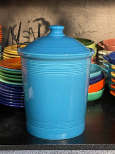 Fiesta Peacock Large Canister  Cookie Jar Retired Color & Shape