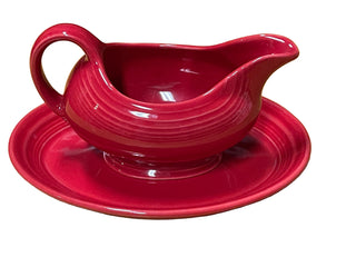 Fiesta Scarlet Under Tray and Gravy Boat