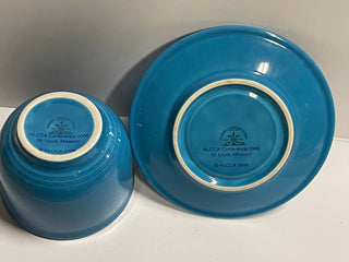 Fiesta HLCCA 2006 St Louis Missouri ARCH Chile Bowl and Saucer Peacock