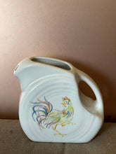 Load image into Gallery viewer, Fiesta Ware WHITE Retired ROOSTER Decal Mini Disc Disk Pitcher /Creamer HTF
