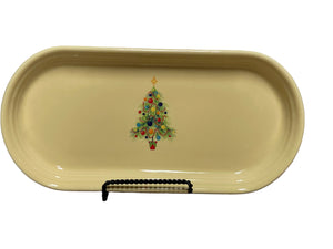 Fiesta Christmas Tree on Ivory Bread Tray RETIRED 2011