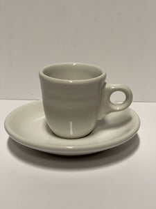 Fiesta White Ring Handled Demi Cup & Saucer Childs