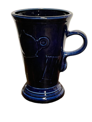 Fiesta Cobalt Pedestal Mug Embossed Icons